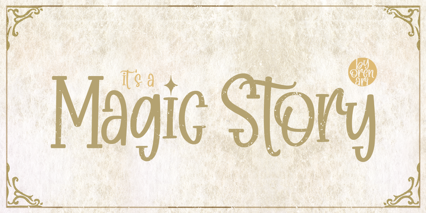 Пример шрифта Magic Story